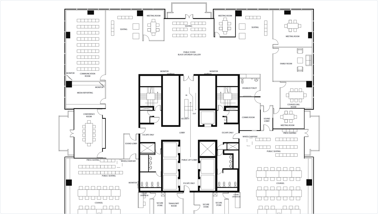 An architectural floor plan inside LoadLens, with 21 room areas measured from the drawing's own outlines